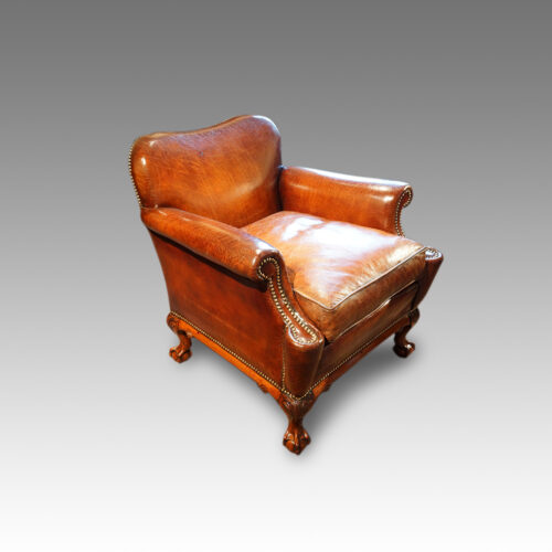 Leather 1920's easy chair