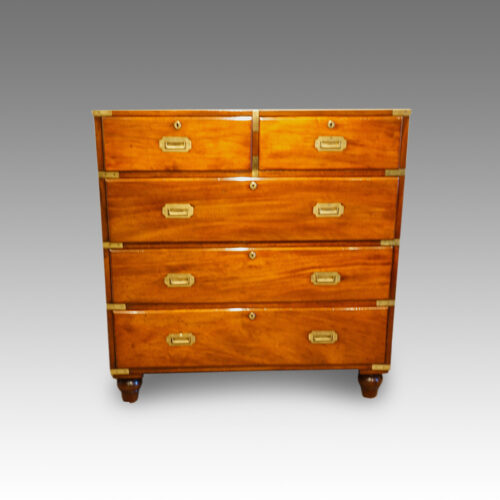 Victorian mahogany campaign chest