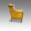 Edwardian leather reading easy chair,side