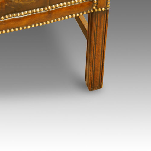 Mahogany leg of reading chair