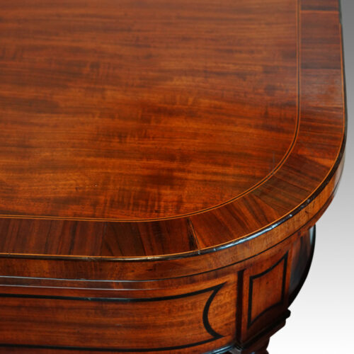 Regency mahogany card-table corner