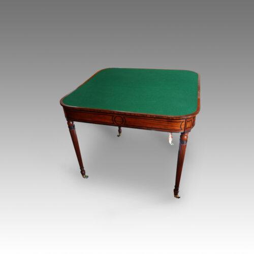 Regency mahogany card-table baize