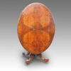 Victorian inlaid walnut oval loo table