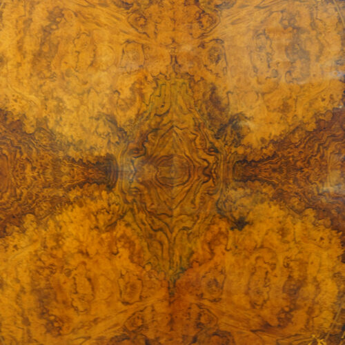 Burr walnut centre table top