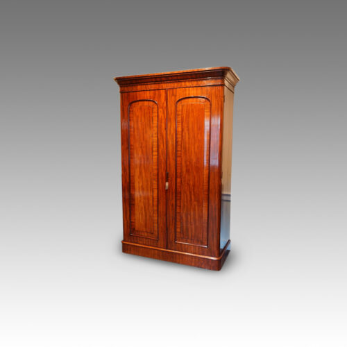 Victorian mahogany 2 door wardrobe full view
