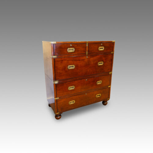 Victorian mahogany military chest