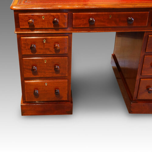 Antique mahogany pedestal desk