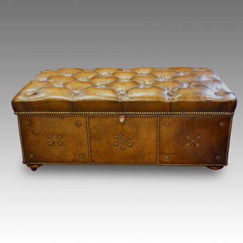 Antique ottoman coffee table