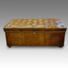 Victorian olive green leather ottoman