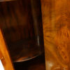 Interior of Victorian walnut cabinet