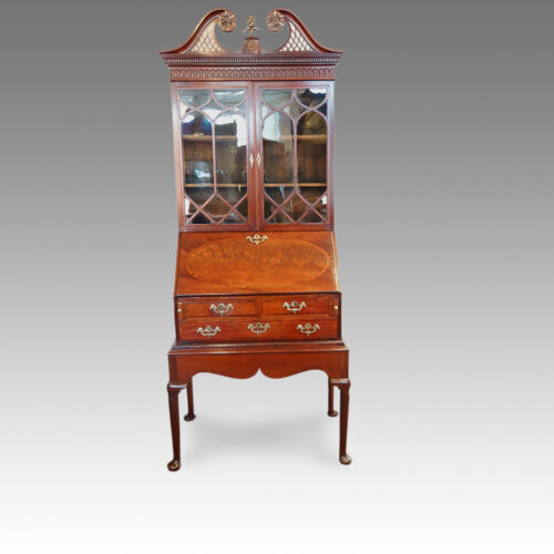 19thc.small mahogany bureau bookcase