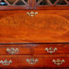 Antique bureau bookcase on pad feet,small