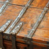 Antique campaign trunk iron banding