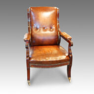 Regency mahogany library chair
