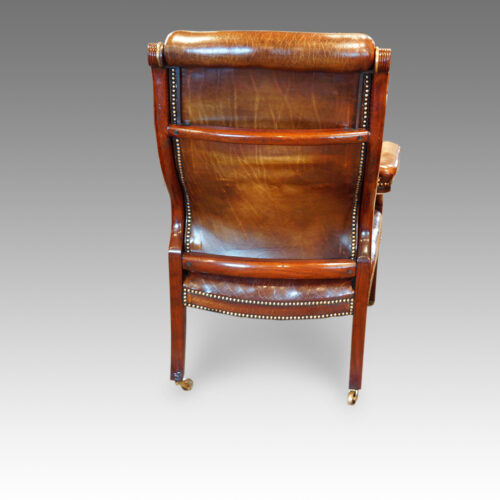 Antique library chair rear