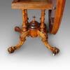 Victorian inlaid walnut oval dining table base