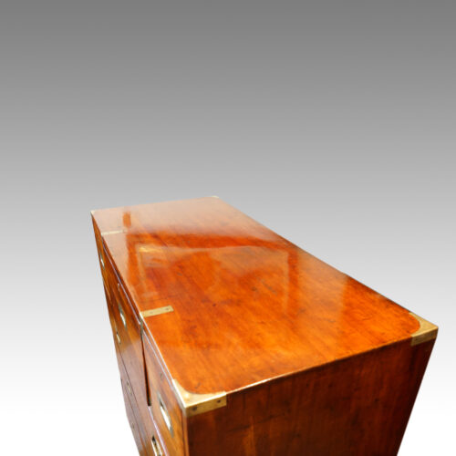 Victorian mahogany secretaire chest top