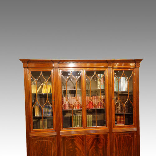 Antique inlaid bookcase top