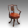 Edwardian mahogany revolving desk chair