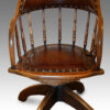 Leather seat of antique desk chair