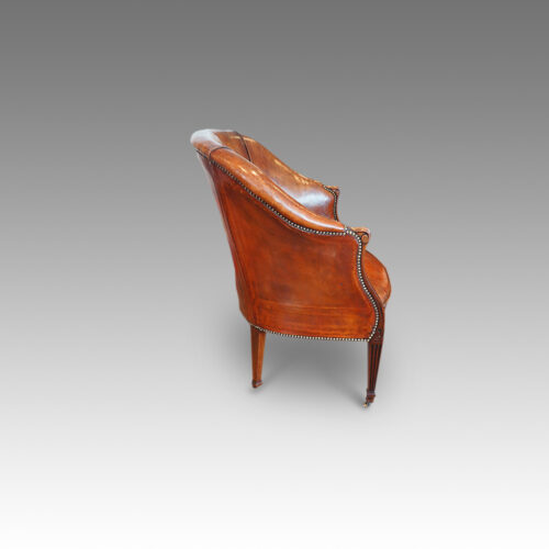 Antique library chair side