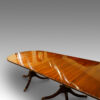 Mahogany 3 pillar dining table in regency style end