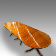 Mahogany 3 pillar dining table in regency style