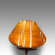 Mahogany 3 pillar dining table in regency style end view