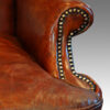 Pair of Queen Anne style walnut wing-chairs arm