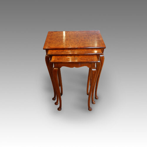 1930's walnut nest of tables