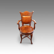 Edwardian oak revolving desk chair