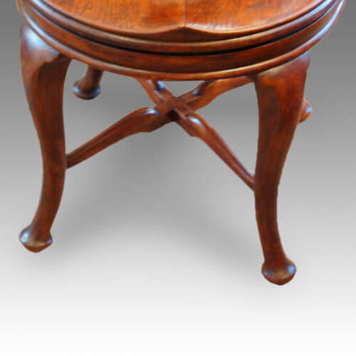Edwardian oak desk chair base