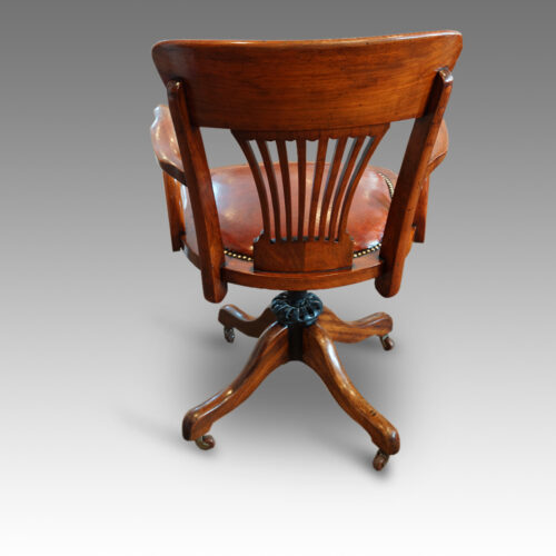 Rear view of desk chair