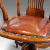 leather seat of desk chair