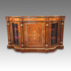 Fine Victorian inlaid walnut credenza