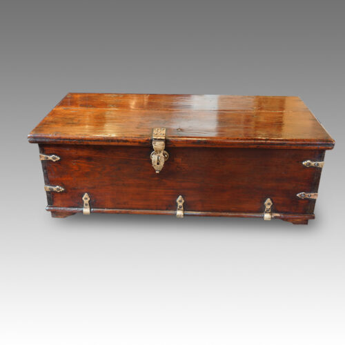 Antique Colonial hardwood merchants chest