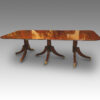 Georgian style mahogany 3 pillar dining table