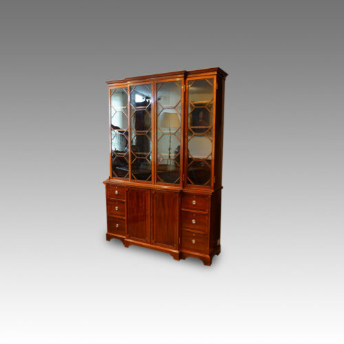 Maple & Co. mahogany breakfront bookcase