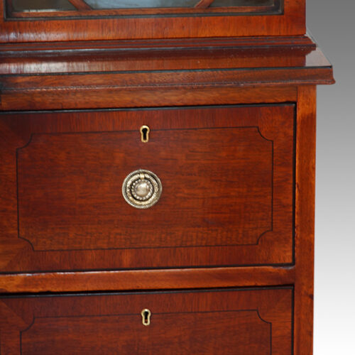 Maple & Co. mahogany breakfront bookcase