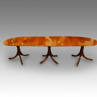Regency style 3 pillar dining table