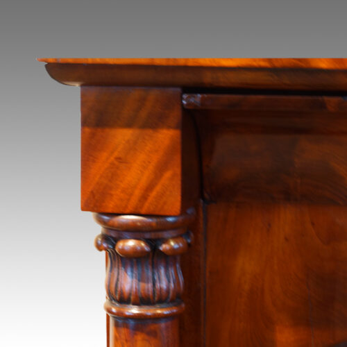 Victorian mahogany turning