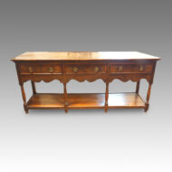 Antique banded oak potboard dresser base