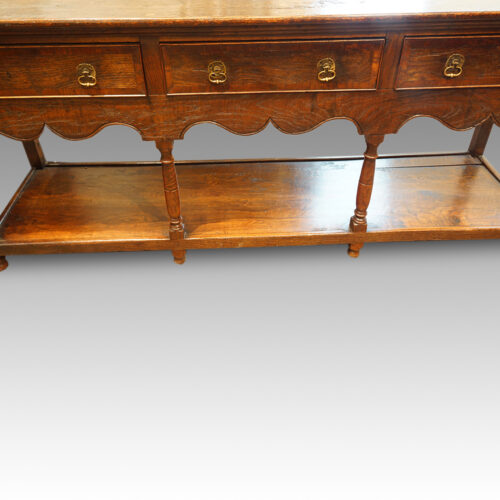Antique oak dresser base
