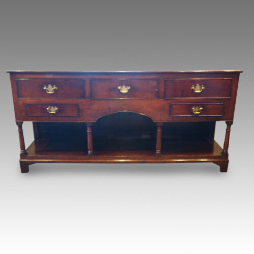 Antique oak potboard dresser base