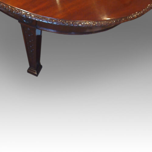 Carved edge of dining table