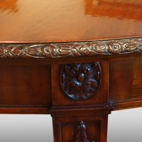 Edwardian dining table carved paterae