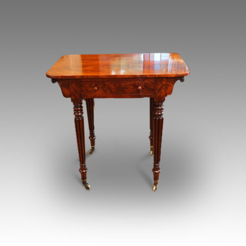 Fine 19thc. mahogany side table rear