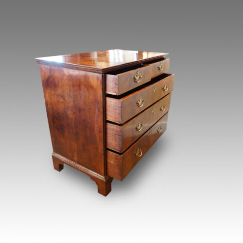 Antique walnut chest side