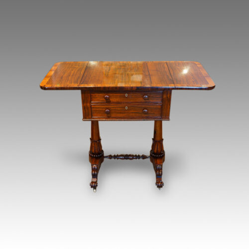 William IV rosewood worktable flaps up