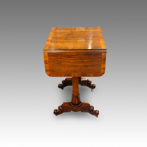 Antique worktable end view